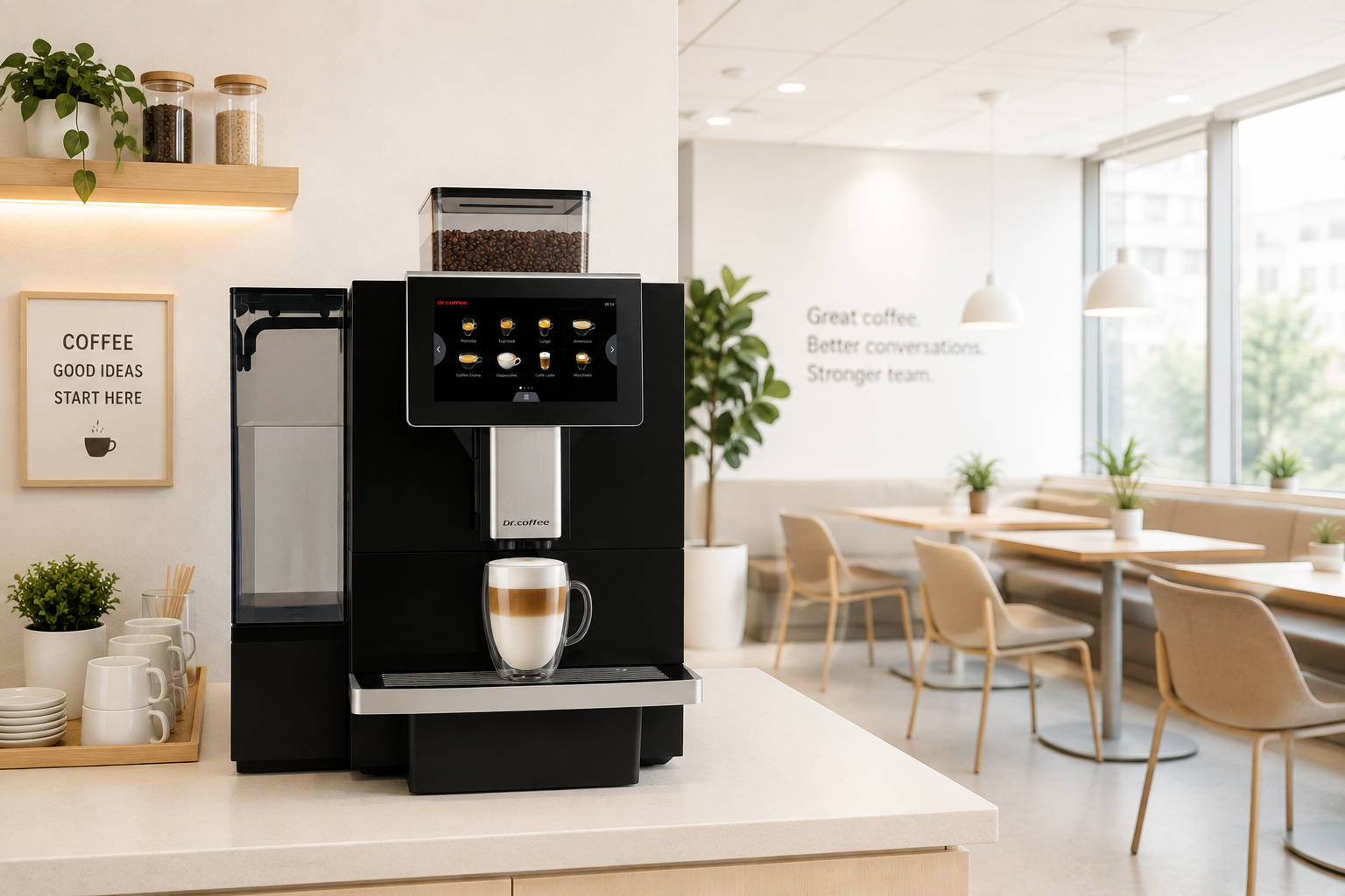 Dr. Coffee F11 bean-to-cup coffee machine for offices
